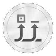 Conveyor icon on a round button N32