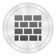 Wall icon on a round button N41