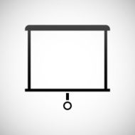 Projector Screen icon on a white background N27