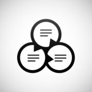 Venn Diagram icon on a white background N25