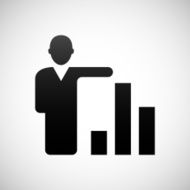 Businessman icon on a white background N106