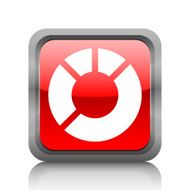 Donut Chart icon on a square button N27