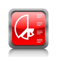 Coxcomb Chart icon on a square button N14