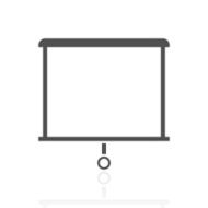 Projector Screen icon on a white background N29