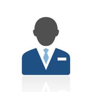 Businessman icon on a white background N107