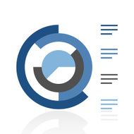 Coxcomb Chart icon on a white background N18