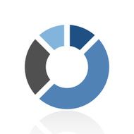 Donut Chart icon on a white background N44