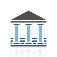 Bank icon on a white background N42