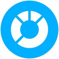 Donut Chart icon on a round button N60
