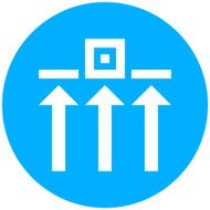 Logistics icon on a round button N44