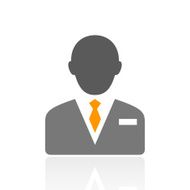 Businessman icon on a white background N109