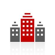 Office Building icon on a white background N41