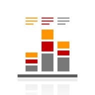 Bar Graph icon on a white background N103