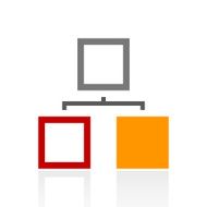 Organization Chart icon on a white background N23