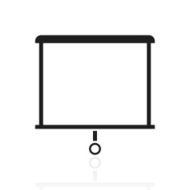 Projector Screen icon on a white background N33