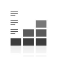 Bar Graph icon on a white background N104