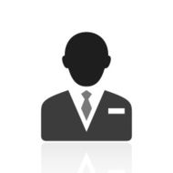 Businessman icon on a white background N111