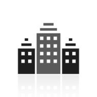 Office Building icon on a white background N43