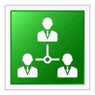 Leadership icon on a square button N9