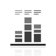 Bar Graph icon on a white background N105