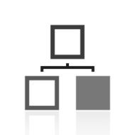 Organization Chart icon on a white background N24