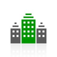 Office Building icon on a white background N44