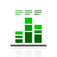 Bar Graph icon on a white background N107