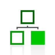 Organization Chart icon on a white background N25