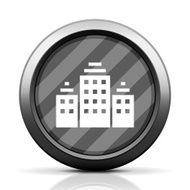 Office Building icon on a round button N57