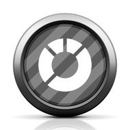 Donut Chart icon on a round button N61