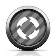 Chevron Chart icon on a round button N58