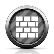 Wall icon on a round button N43