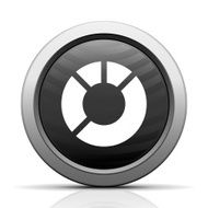 Donut Chart icon on a round button N62