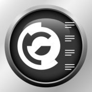 Coxcomb Chart icon on a round button N33