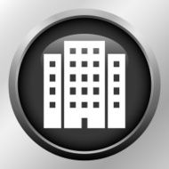 Office Building icon on a round button N62