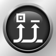 Conveyor icon on a round button N36