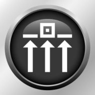 Logistics icon on a round button N47