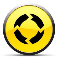 Chevron Chart icon on a round button N61