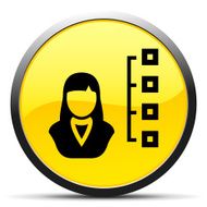 Businesswoman icon on a round button N45