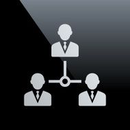 Leadership icon on a black background N4