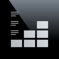 Bar Graph icon on a black background N35