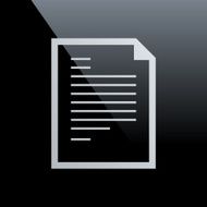 Document icon on a black background N25