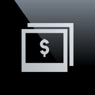 Photography Sale icon on a black background N2