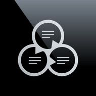 Venn Diagram icon on a black background N9