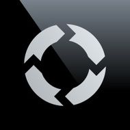 Chevron Chart icon on a black background N15