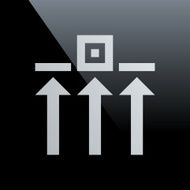 Logistics icon on a black background N11
