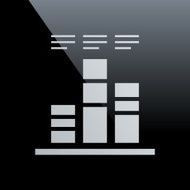 Bar Graph icon on a black background N36