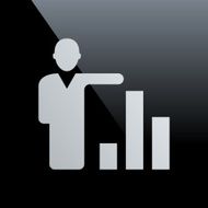 Businessman icon on a black background N32