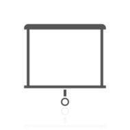 Projector Screen icon on a white background N36