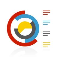 Coxcomb Chart icon on a white background N26